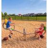 Balançoire à bascule en inox premium 2 places escargot dans un parc pour enfants