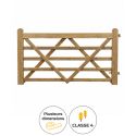 Photo : Barriere de prairie en bois 1 vantail - 1,2 m - Sans poteaux de fixation - Sans déchargement par chariot embarqué