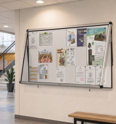 Vitrine d'affichage intérieur porte levant 15 A4 / 21 A4 / 24 A4 - démonstration