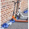 Mise en situation du support à trottinette modulable droit