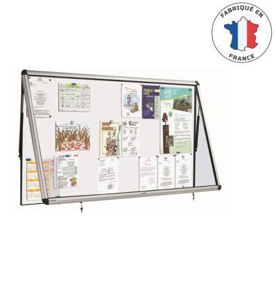 Vitrine d'affichage intérieur en métal levante