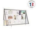 Photo : Vitrine d'affichage intérieur Porte levante fond métal - 15A4 à 27A4 15 A4 -  H 995 x L 1155 mm