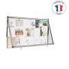 Vitrine d'affichage intérieur en métal levante