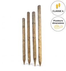 Poteaux bois rond pour barrière de clôture | Diamètre 14 cm