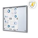 Photo : Vitrine d'affichage intérieur Porte coulissante fond métal - 6A4 à 24A4 6 A4