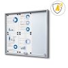Vitrine affichage métal 6 A4 coulissante