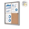 Photo : Vitrine d'affichage intérieur Économique Porte battante fond liège - 4A4 à 12A4  4 A4