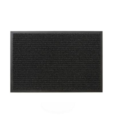 Tapis d'entrée professionnel avec bordure PVC fréquentation faible gris