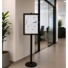 Vitrine d'affichage intérieur sur pied 4 A4 métal noir démo