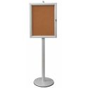 Photo : Vitrine d'affichage intérieur sur pied fond liège - 4A4 à 6A4 (h 190cm) 4 A4