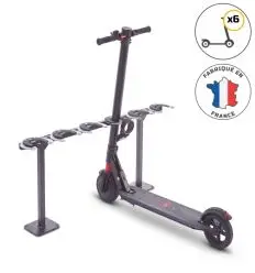 Range trottinette 6 places sur pied en acier