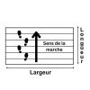 Tapis PMR extérieur en caoutchouc schéma dimensions