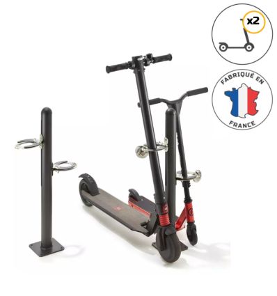 Poteau range 2 trottinettes en acier