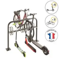 Range vélo et trottinette sur pied