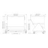 Dimensions benne basculante sur pivot central