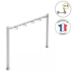 Support trottinette sur pied 5 places en inox