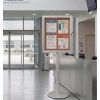 Vitrine d'affichage fond liège sur pied démo A4