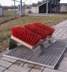 Mise en situation du décrottoir chaussures foot