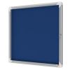 Vitrine d'affichage intérieur bleu feutre A6 côté