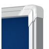 Vitrine d'affichage intérieur bleu feutre A6 angle