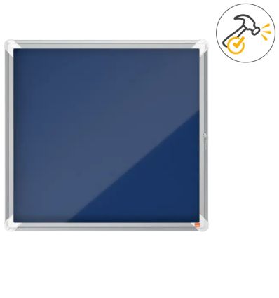 Vitrine d'affichage intérieur bleu feutre A6