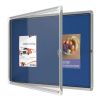 vitrine d'affichage intérieur feutrine 8 A4 bleu ouverte