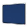 vitrine d'affichage intérieur feutrine 8 A4 bleu côté