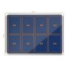 vitrine d'affichage intérieur feutrine 8 A4 bleu feuilles