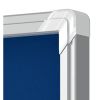 vitrine d'affichage intérieur feutrine 8 A4 bleu angle