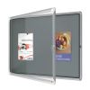 vitrine d'affichage intérieur feutrine 8 A4 gris ouverte
