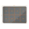 vitrine d'affichage intérieur feutrine 8 A4 gris feuilles