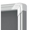 vitrine d'affichage intérieur feutrine 8 A4 gris angle