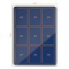 Vitrine d'affichage intérieur bleu feutre 9 A4 feuilles