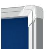 Vitrine d'affichage intérieur bleu feutre 9 A4 angle
