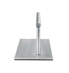 Repose pied avec angles ronds chrome
