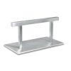Repose pied coiffeur chrome avec angle carré