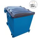 Photo : Benne à fond ouvrant avec couvercle 480 L - Sans