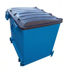 Benne fond ouvrant avec couvercle basculante 480-1200L