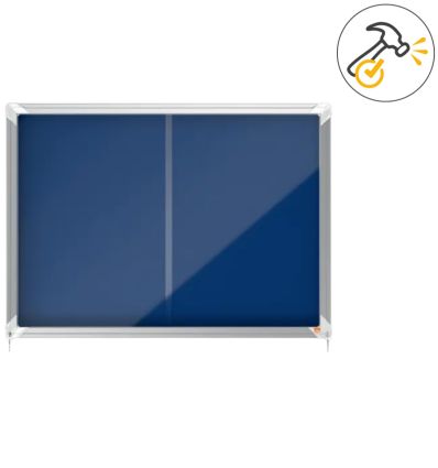 Vitrine d'affichage intérieur feutre coulissante A4 x 8