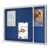 Vitrine d'affichage intérieur feutre coulissante A4 x 8 ouverte