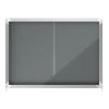 Vitrine d'affichage intérieur feutre gris coulissante A4 x 8