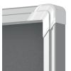 Vitrine d'affichage intérieur feutre gris coulissante A4 x 8 angle