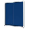 Vitrine d'affichage intérieur feutre bleu coulissante A4 x 12 côté