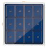 Vitrine d'affichage intérieur feutre bleu coulissante A4 x 12 feuilles