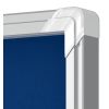 Vitrine d'affichage intérieur feutre bleu coulissante A4 x 12 angle