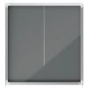Vitrine d'affichage intérieur feutre gris coulissante A4 x 12