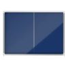 Vitrine d'affichage intérieur feutre bleu coulissante A4 x 18