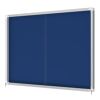 Vitrine d'affichage intérieur feutre bleu coulissante A4 x 18 côté
