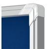 Vitrine d'affichage intérieur feutre bleu coulissante A4 x 18 angle
