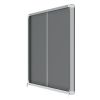 Vitrine d'affichage intérieur feutre gris coulissante A4 x 18 côté